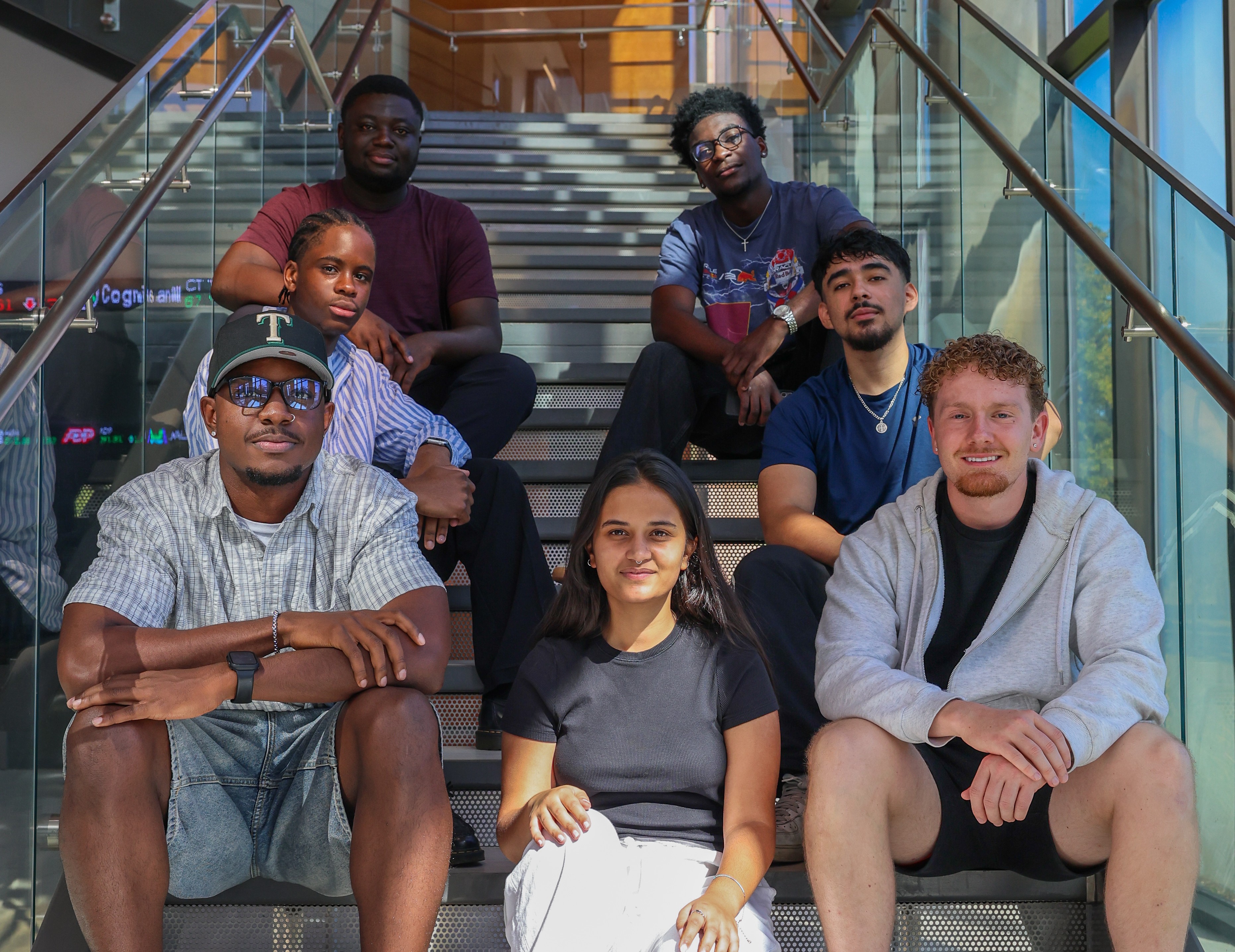 Students using rideshare app